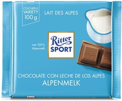 Ritter Sport Alpenmelk tablet 100gr 100 Gram