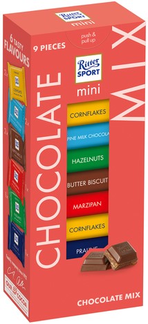 Ritter Sport mini Chocolate toren 9x16.67gr 150 Gram