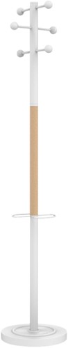 Kapstok Unilux Access staand hout wit 1 Stuk