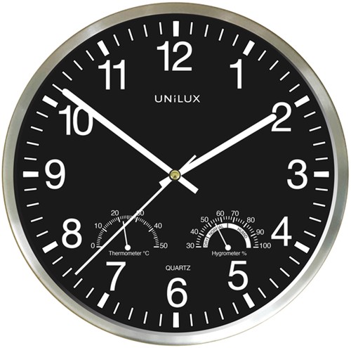 Wandklok Unilux Wetty grijs 1 Stuk