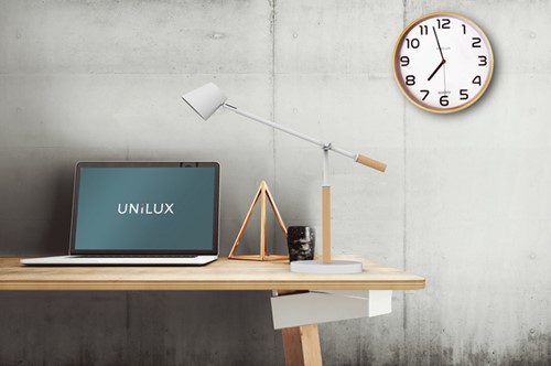 Bureaulamp Unilux Vicky led hout wit 1 Stuk-2