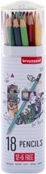 Tekenset Bruynzeel blik 18 delen assorti 18 Stuk