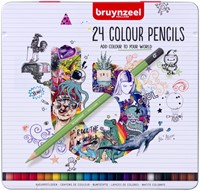 Kleurpotlood Bruynzeel blik 24st assorti 24 Stuk