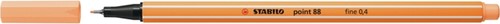 Fineliner STABILO point 88/25 F pastel oranje 1 Stuk