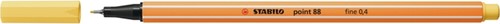 Fineliner STABILO point 88/23 F lichtgeel 1 Stuk