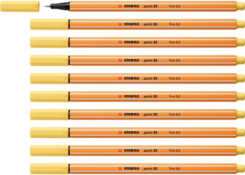 Fineliner STABILO point 88/23 F lichtgeel 1 Stuk-4