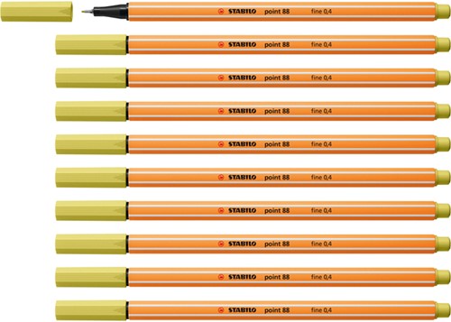 Fineliner STABILO point 88/67 F mosterd 1 Stuk-3