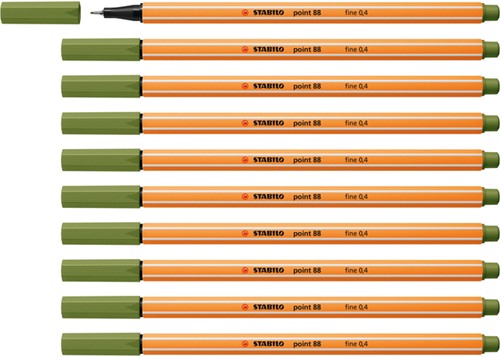 Fineliner STABILO point 88/35 F mosgroen 1 Stuk-3