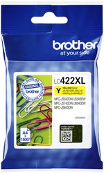 Inktcartridge Brother LC-422XLY geel 1 Stuk