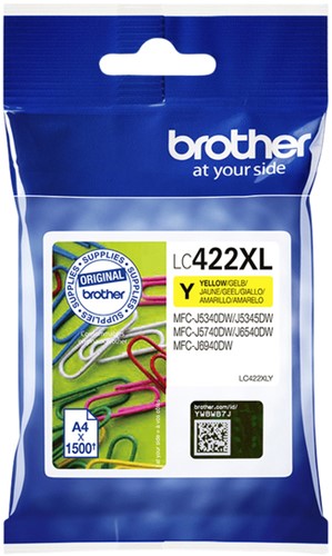 Inktcartridge Brother LC-422XLY geel 1 Stuk