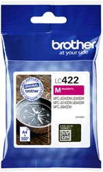 Inktcartridge Brother LC-422M rood 1 Stuk