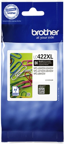 Inktcartridge Brother LC-422XLBK zwart 1 Stuk
