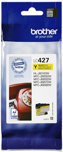 Inktcartridge Brother LC-427Y geel 1 Stuk
