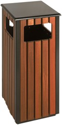 Afvalbak Vepa Bins voor buiten 36l zwart/houtlook 1 Stuk