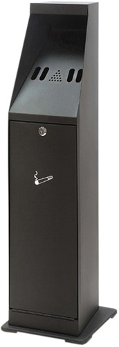 Asbak staand Vepa Bins zuil vrijstaand zwart 1 Stuk