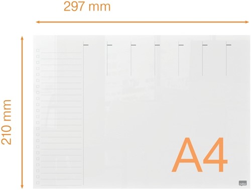 Weekplanner Nobo transparant acryl A4 1 Stuk-1