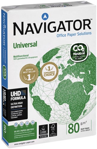 Kopieerpapier Navigator Universal C02 A4 80gr wit 500 Vel