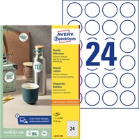 Etiket Avery Zweckform L3415 rond 40mm wit 100 Vel-2
