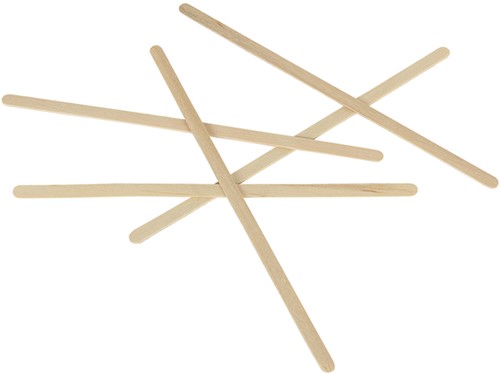 Roerstaafje IEZZY 140mm hout 1000 Stuk-2