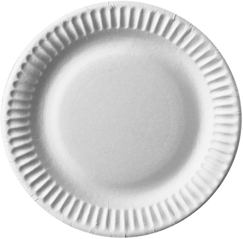 Bord IEZZY D 150mm karton wit 100 Stuk