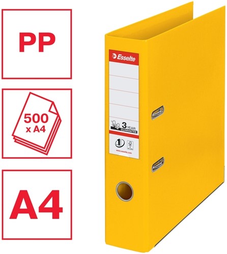 Ordner Esselte No 1 Power PP 75mm geel 5 stuks 5 Stuk-1
