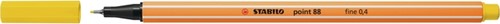 Fineliner STABILO point 88/24 F citroengeel 1 Stuk