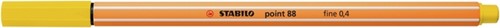 Fineliner STABILO point 88/24 F citroengeel 1 Stuk-2