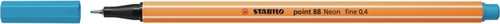 Fineliner STABILO point 88/031 F neon blauw 1 Stuk