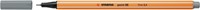 Fineliner STABILO point 88/95 F middelkoud grijs 1 Stuk