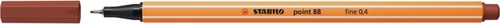 Fineliner STABILO point 88/75 F sienna 1 Stuk