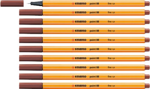 Fineliner STABILO point 88/75 F sienna 1 Stuk-1