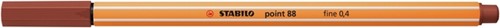 Fineliner STABILO point 88/75 F sienna 1 Stuk-2