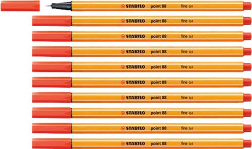 Fineliner STABILO point 88 F lichtrood 1 Stuk-1