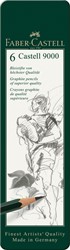 Potlood Faber-Castell 9000 6 hardheden 6 Stuk
