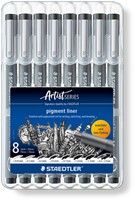 Fineliner Staedtler pigment 308 8 st ass 8 Stuk
