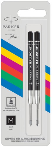 Balpenvulling Parker Economic M zwart 2 Stuk