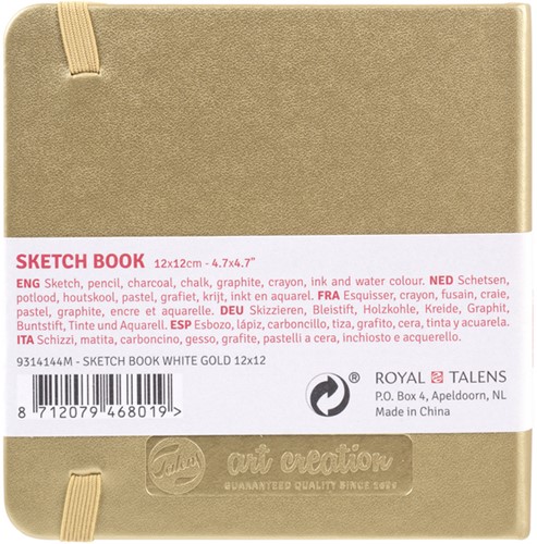 Schetsboek Talens Art Creation 120x120mm witgoud 1 Stuk-2