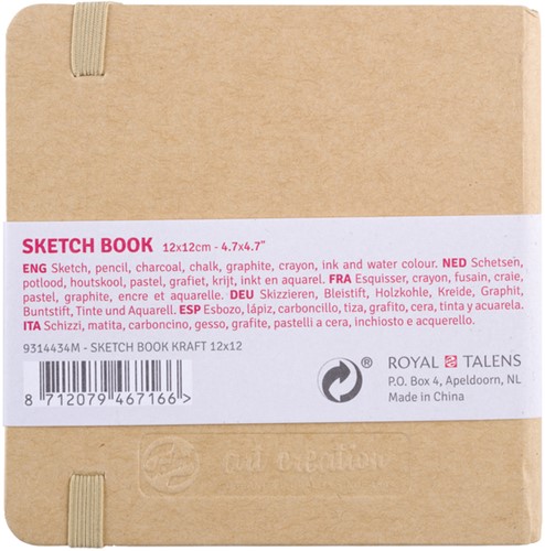Schetsboek Talens Art Creation 120x120mm kraft 1 Stuk-2