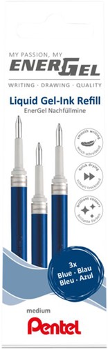 Gelschrijvervulling Pentel LR7 Energel M 3st blauw 3 Stuk