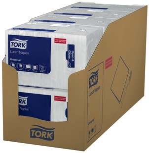 Lunchservet Tork Universal vierdevouw wit 500 Stuk-3
