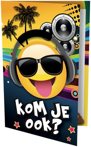 Uitnodiging Tropical DJ 17x14.2cm 6 Stuk