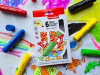 Verfstift Bruynzeel Kids 6st ass basis 6 Stuk-1