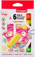 Verfstiften Bruynzeel Kids set 6 neonkleuren 6 Stuk