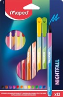 Viltstift Maped Nightfall set á 12 kleuren 12 Doos