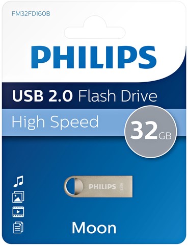 USB stick 2.0 Philips Moon USB-A 32GB zilver 1 Stuk-3