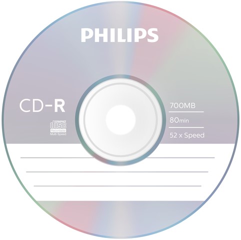 CD-R Philips 80Min 700MB 52x SP (10) 10 Stuk-2