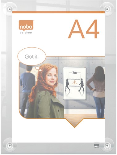 Infobord Nobo Premium Plus A4 acryl verplaatsbaar 1 Stuk-2