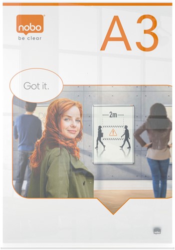 Infobord Nobo Premium Plus A3 acryl vrijstaand 1 Stuk-2
