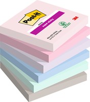 Memoblok Post-it 654 Super Sticky 76x76mm Soulful 6 Stuk