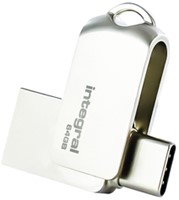 USB stick 3.0 Integral USB-360-C Dual USB-A 64GB 1 Stuk-2